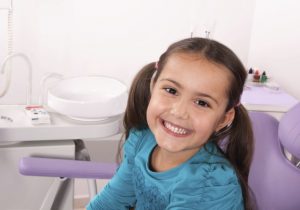 little girl on a dental clinic